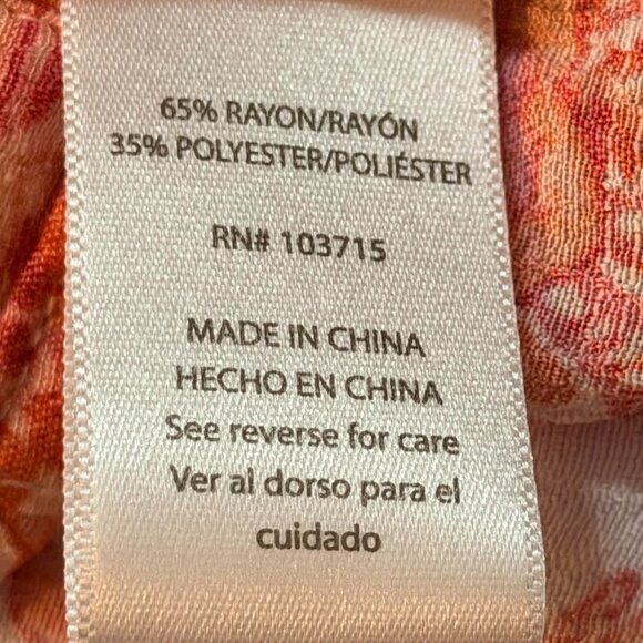 TWO Mixed Brands Sleeveless Blouse Tops SIZE SMALL (1 Cream floral & 1 Red/wht) - Picture 13 of 14